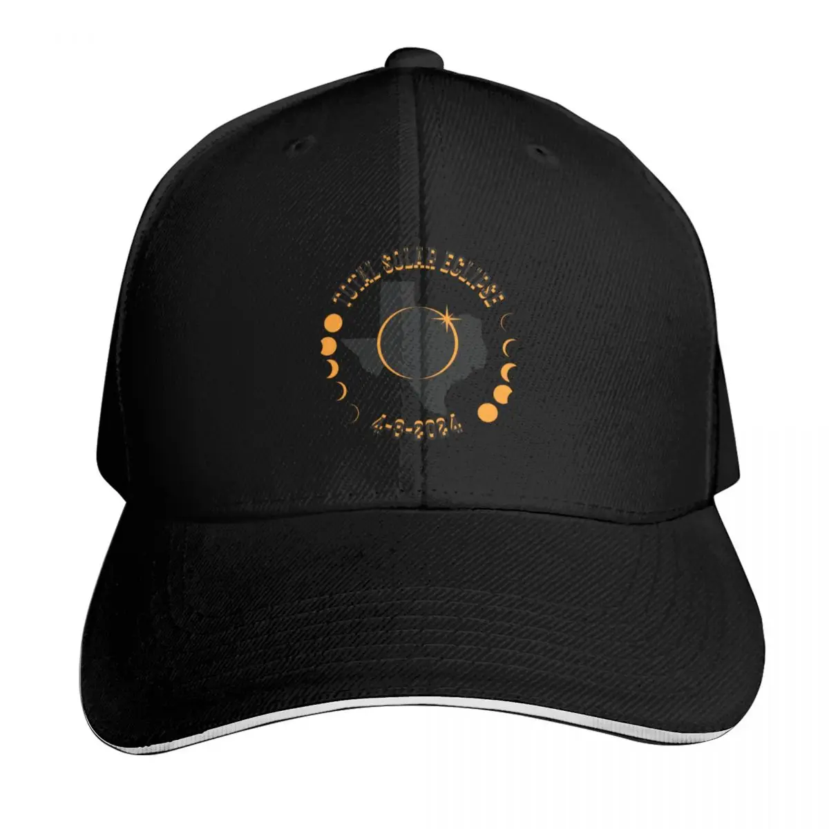 

Texas Total Solar Eclipse Path 2024 Eclipse Souvenir Baseball Cap black Anime Hat birthday Rave Man Women's