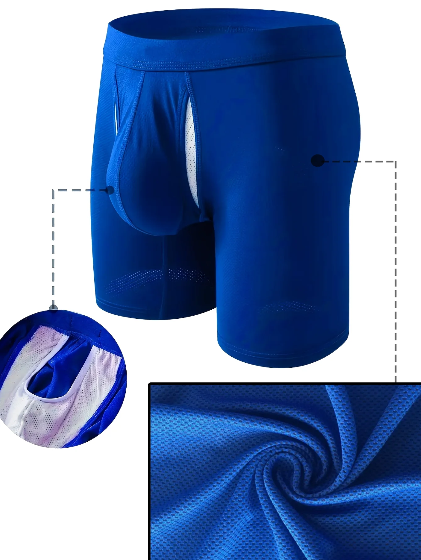 Men's Breathable Flat Corner Underwear Random 3-Piece Set Breathable Sexy Short Underwear