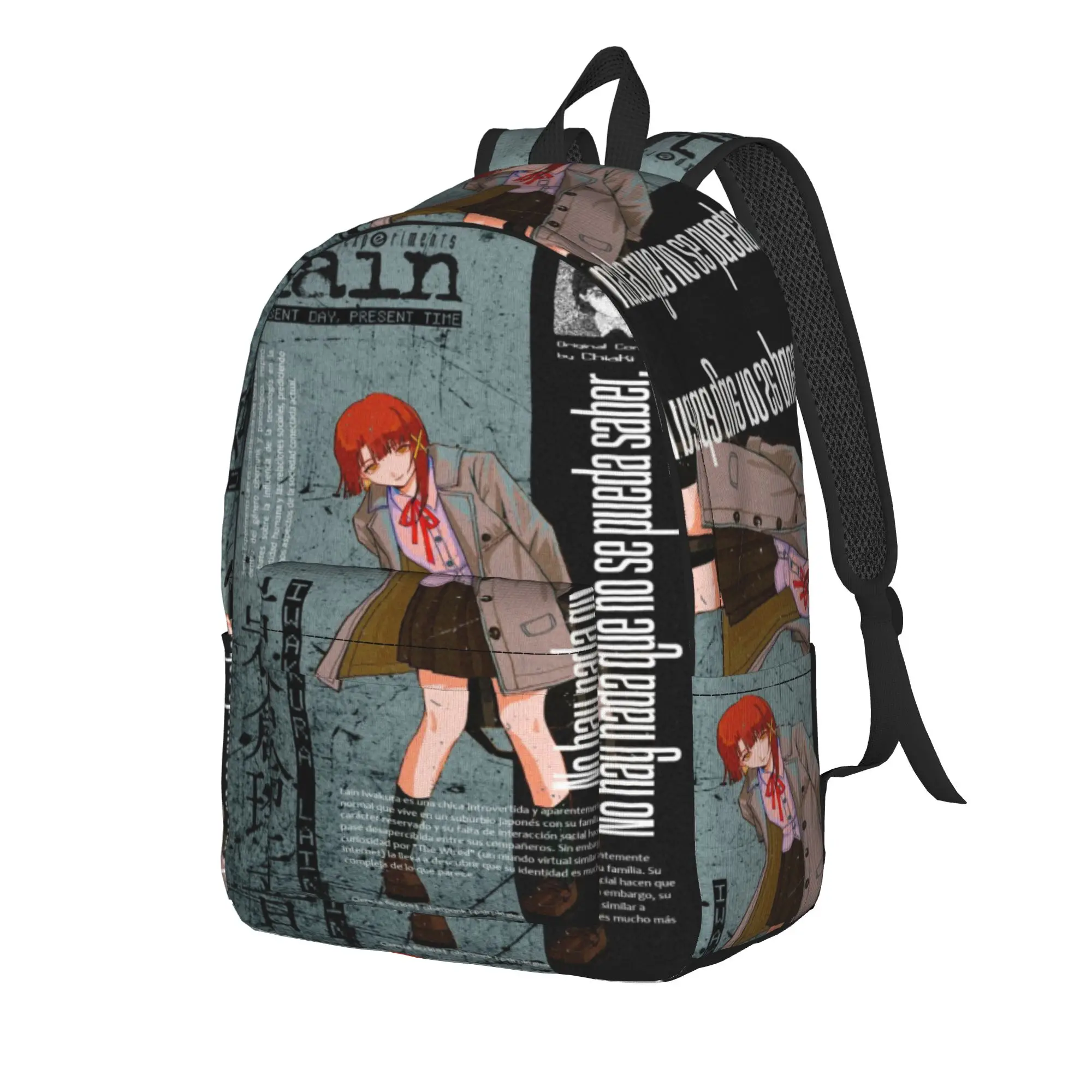 Serial Experiments Lain Lwakura  Cool Backpack Sports Student Business  Daypack for Men Women College Shoulder Bag