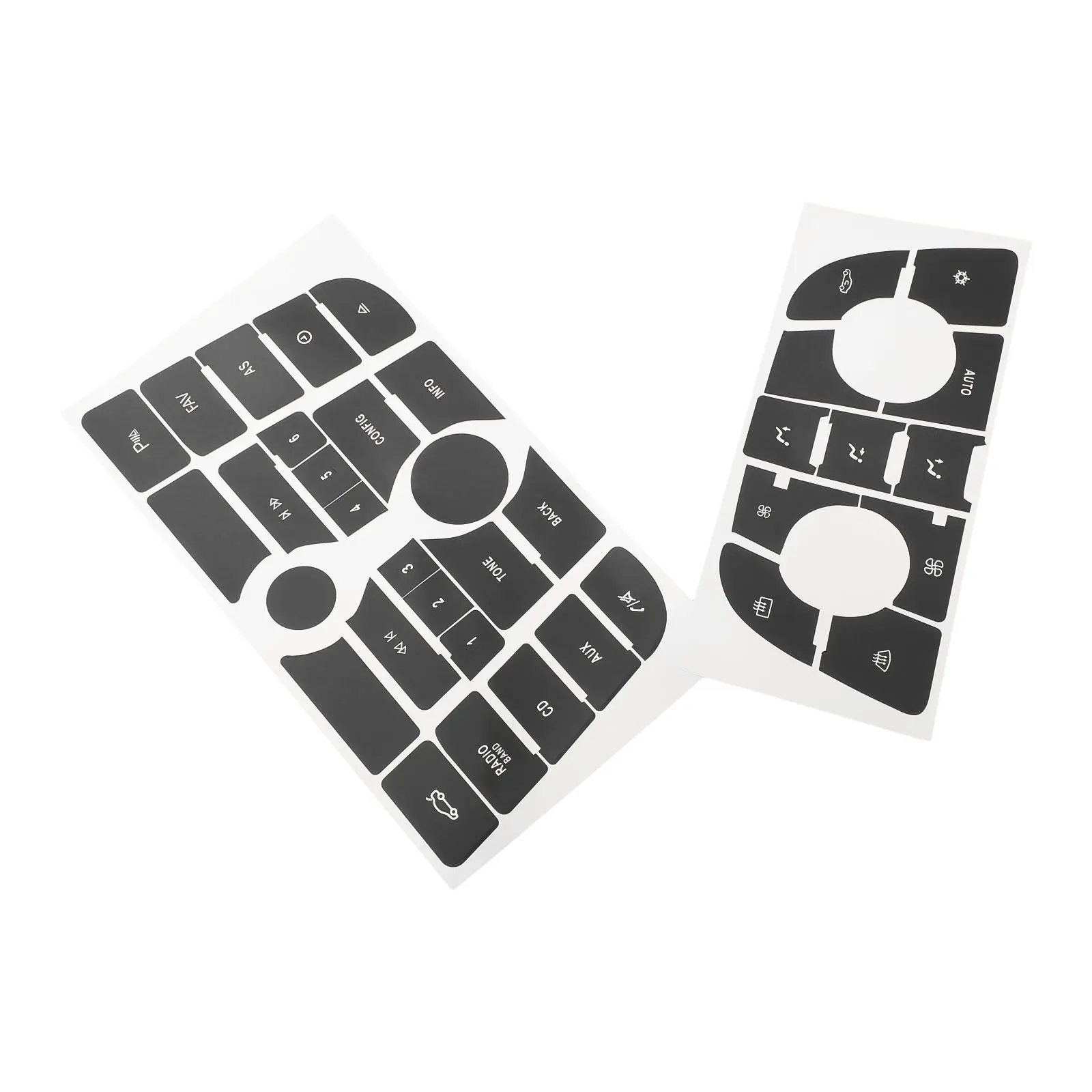 

Interior Decoration Button Repair Decal Black PVC Smooth Fit Repair Worn Switch Repair Worn Button For Opel GTC
