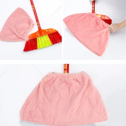 Floor Cleaning Rag Absorbent Reusable Multi-function Broom Mop Replacement Cover Flannel Mop Cloth Cover Random Color