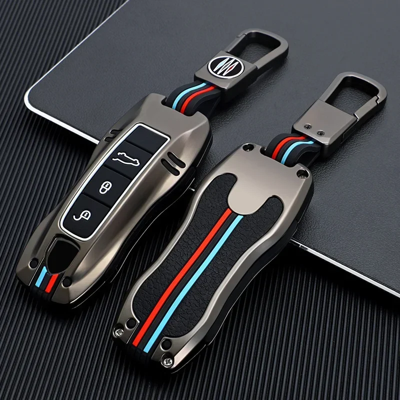 Car Key Case Covers Smart Remote Protection Shell Holder For Porsche Cayenne 718 MACAN Panamera 911 Boxster Keychain Accessories