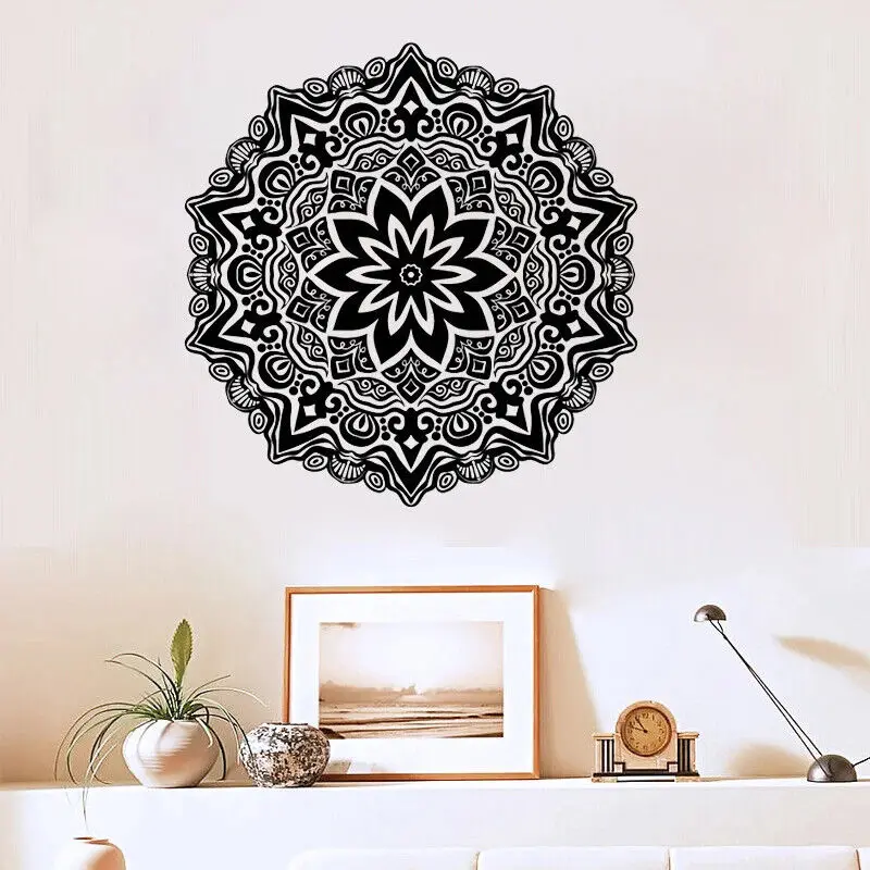 WJWY indyjska sztuka religijna naklejki ścienne mandale kwiaty wzór naklejki ścienne Home Decor salon sypialnia zdejmowana tapeta