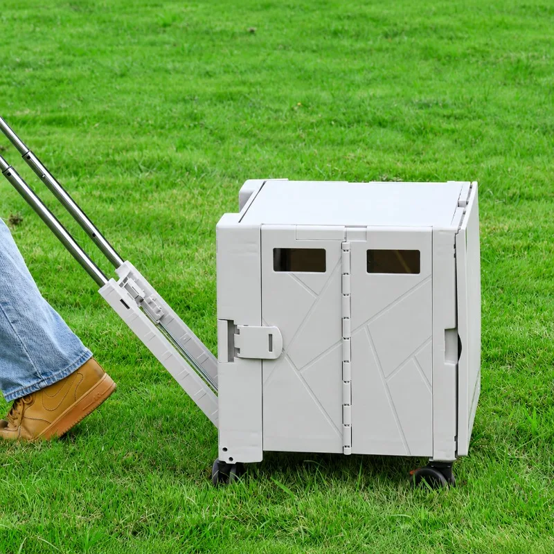Foldable outdoor camping picnic trolley portable trolley trolley shopping cart multi-function trolley