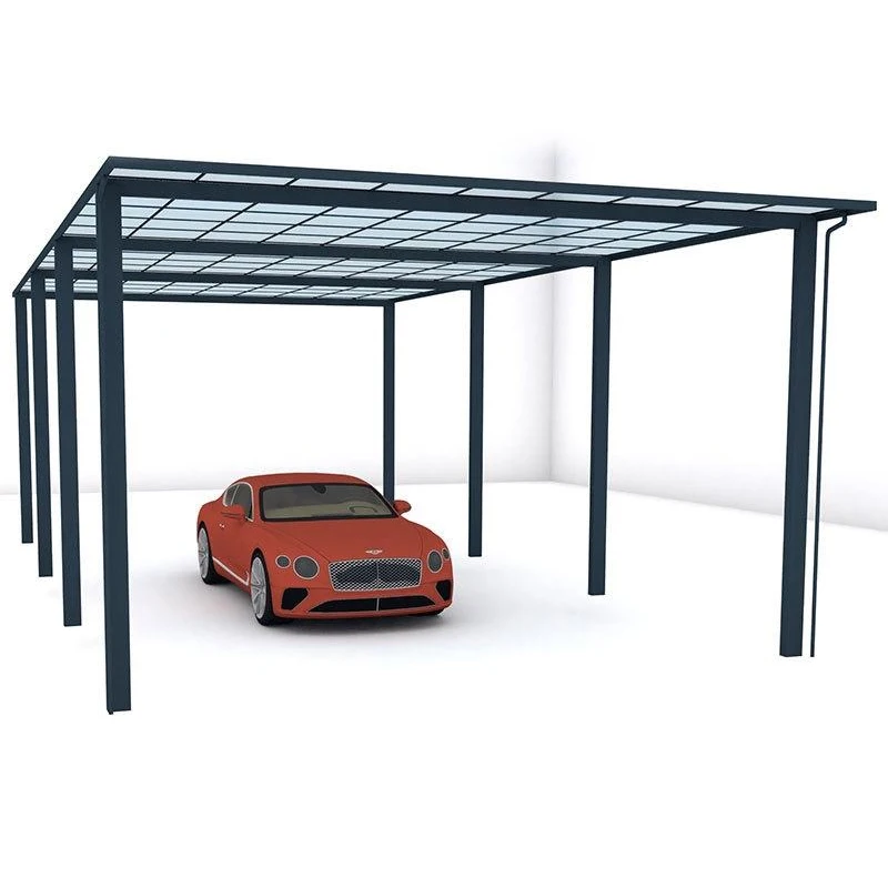 Heavy Duty Aluminum Carport Polycarbonate Roof Outdoor Double Car Parking Shelter