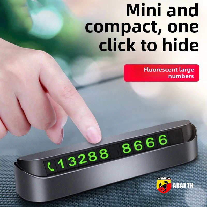 

Автомобильная временная парковочная карта с номером телефона для Abbas Abarth Punto 124/125/500 Stilo Ducato, автомобильные аксессуары