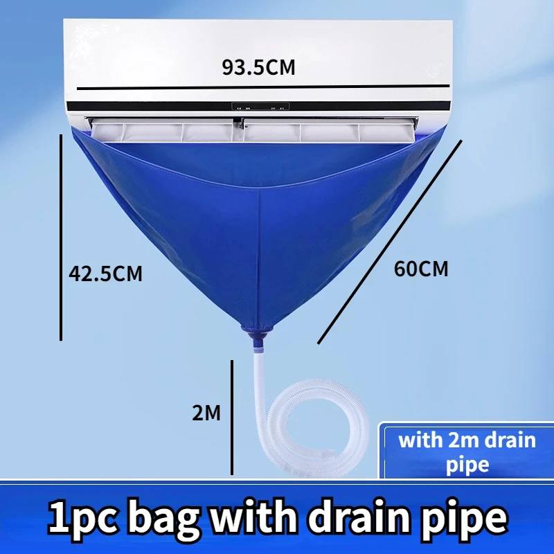 Air Conditioner Cleaning Cover Set Waterproof Wall-mounted Split Air Conditioner Cleaning Cover with Drain Cleaning Set Tools