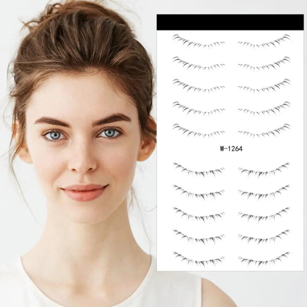 8/10Pairs متعددة نمط السفلى رمش لصاقات وشم ثلاثية الأبعاد محاكاة الرموش الصناعية ملصقات المتاح سريعة