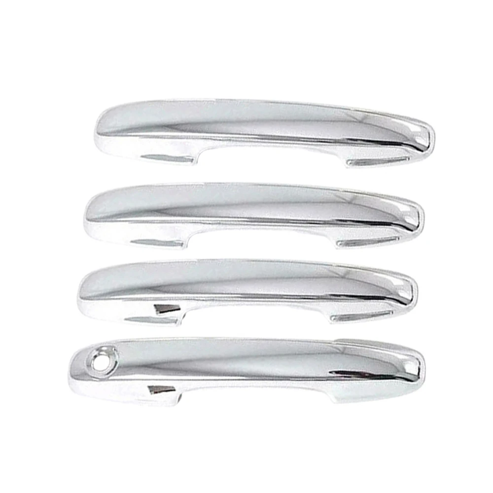 4PCS Car Door Handle Cover Trim Carbon Fiber/Chrome for Ford Kuga Escape 2020-2021 Car Exterior Parts