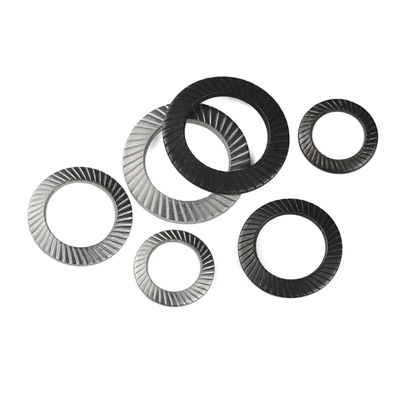 DIN9250 Toothed Lock Washers 304 Stainless Steel 65Mn M3-M30 Shakeproof Locking Washer 5 10 100 Pcs Assortment