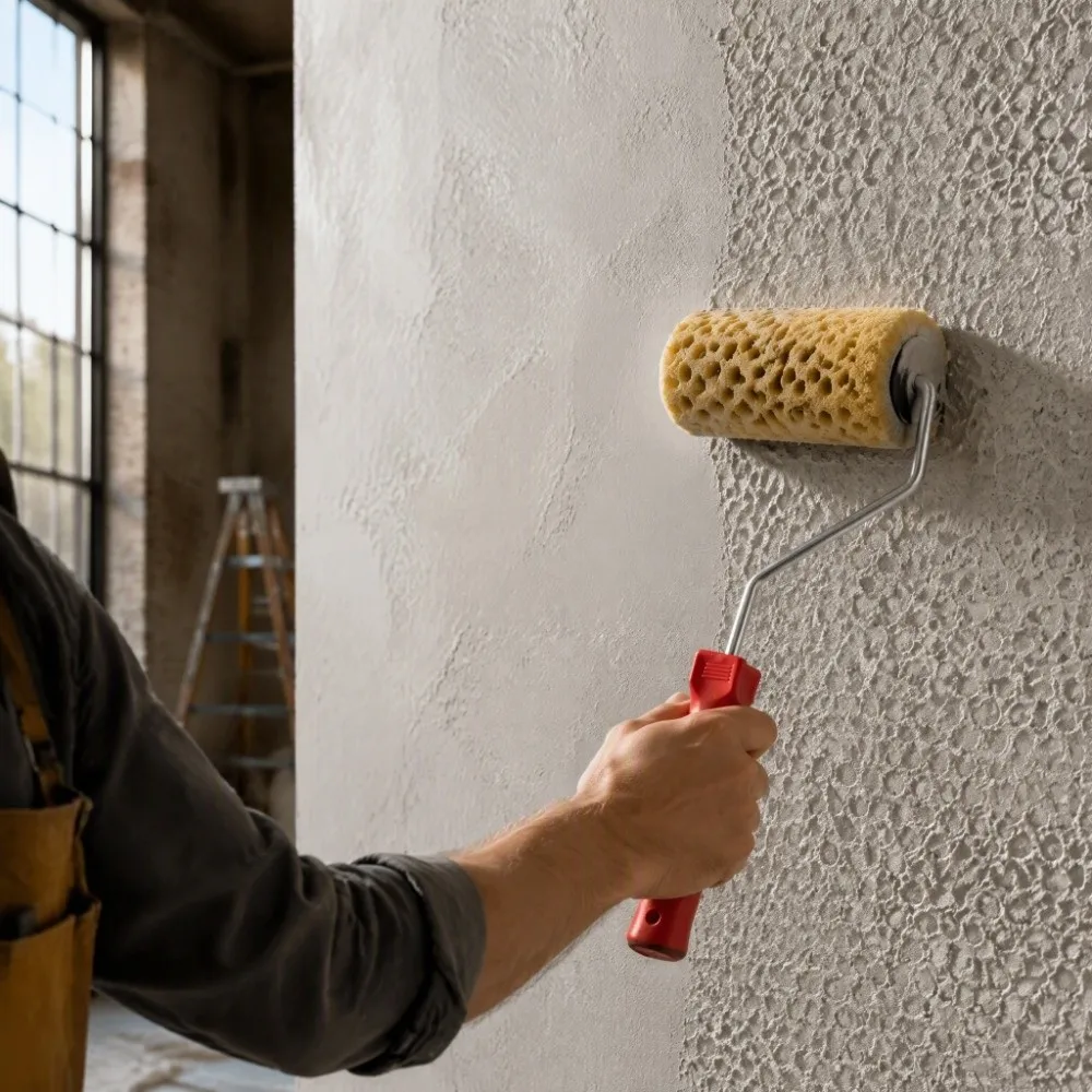 With Handle Texture Pattern Paint Roller Pattern Tool Art Painting Imitation Seaweed Sponge Roller Texture Tool