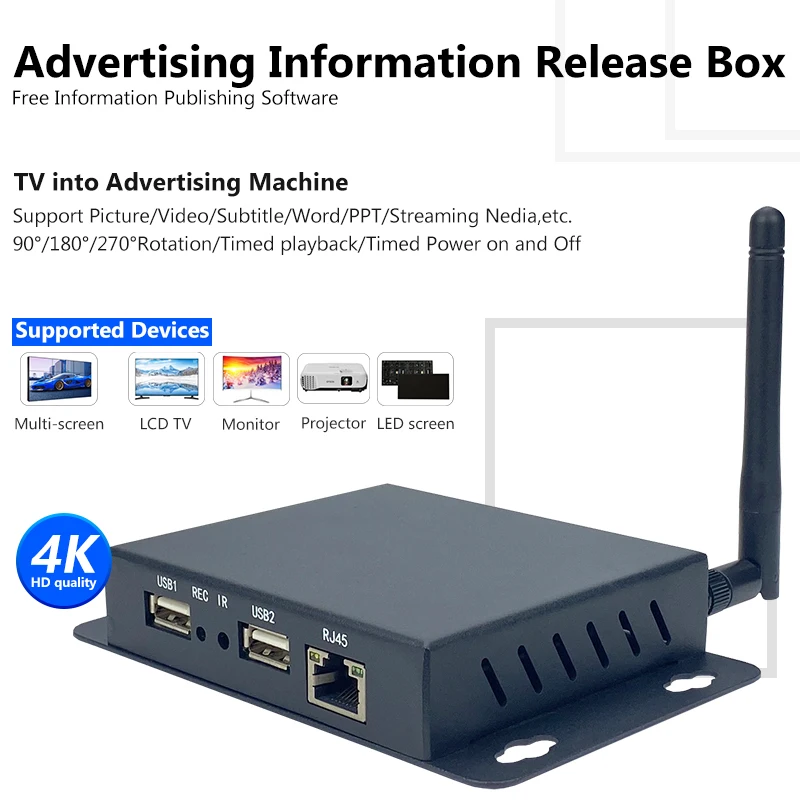 Digital Multimedia Network Media player Advertising Box Signage Player Restaurants Menu Billboard Android Information Release