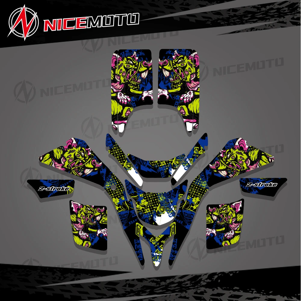 NICEMOTO ATV Personality Graphics Background Decal Sticker Kit For Yamaha BLASTER 200 YFS 200 1988 -2006 2002 2003 - view 3