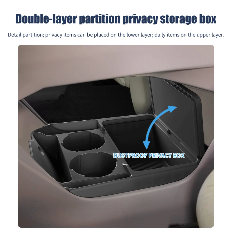 For ZEEKR 7X Central Control Lower Level Organizer Storage Box Armrest Box Below Silicone Tray Car Accessory