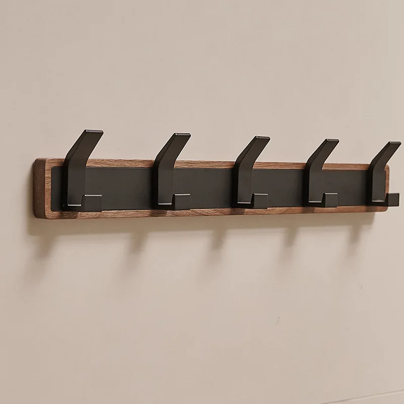 Multipurpose Wood Wall Coat Racks, Quarto Entrance Hall, Cabides De Armazenamento De Roupas, Gancho, Chapéu, Mochila, Xale, Rack Organizador De