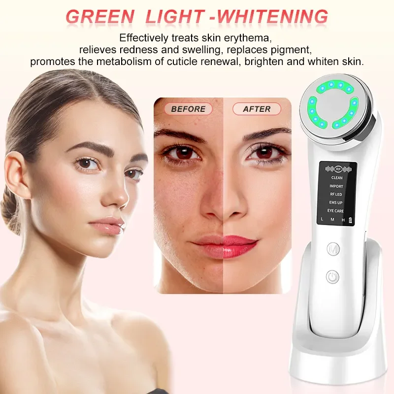 5 In 1 Skin Tightening Lifting LED Facial Skin Rejuvenation Massager Beauty Device