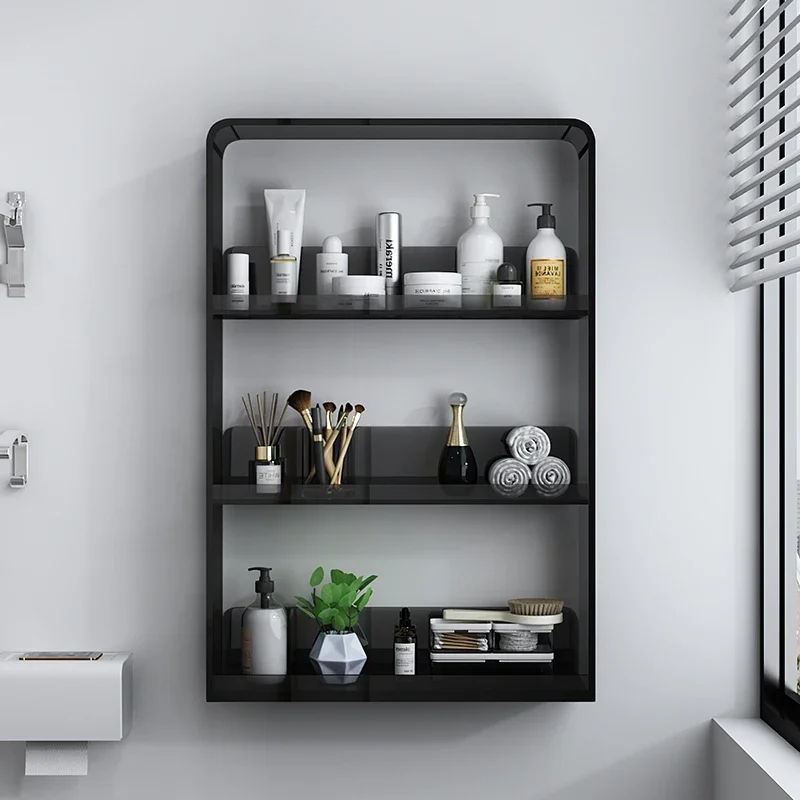 

Non-perforated Acrylic Shelves Home Organizer Multi-layer Cosmetic Wall Mounts Perfume Organizer Modern Simplicity Home Gadgets