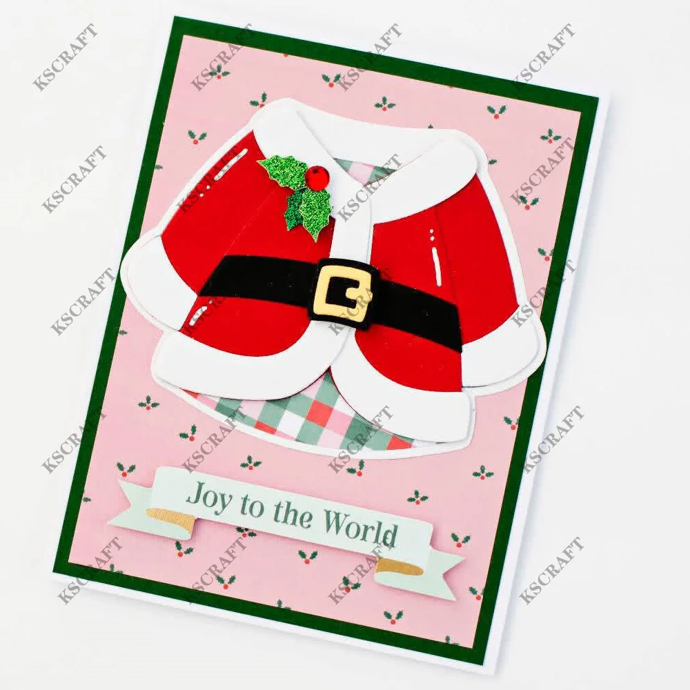 KSCRAFT Santa Suit Bag Toppers Cutting Dies Stencils for DIY Scrapbooking Decorative Embossing DIY Paper Cards view 2