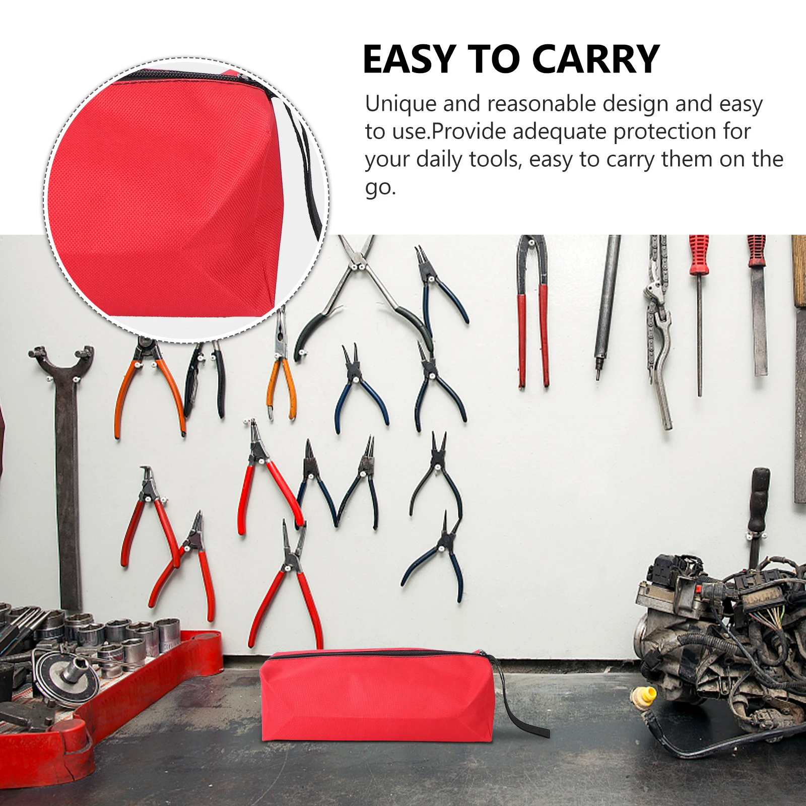 

Oxford Cloth Toolkit Bag Storage Manual Tools Pouch Large Capacity Waterproof Dirt Resistant Durable Zipper Tool Bag Four Colors