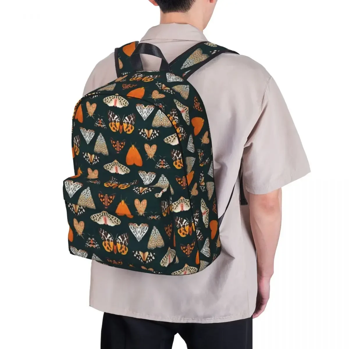 Sac à dos Tiger Moths pour enfants, sac de livre étudiant de grande capacité, sac à dos pour ordinateur portable initié, sac à dos de voyage étanche, sac d'école