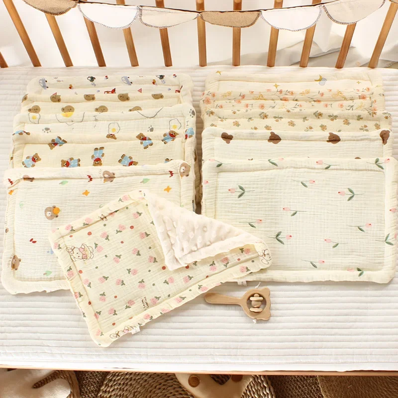 

Toddler Pillow with Pillowcase 36*25*2cm Babies Bedding Linen Cotton Bear Baby Birth Pillow Type Four Seasons General Purpose