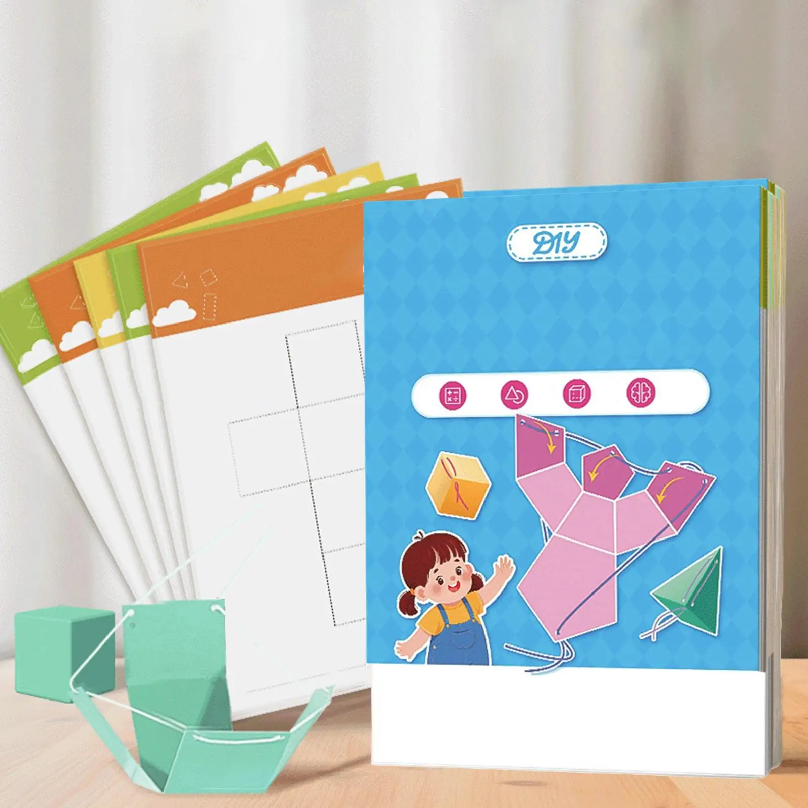 Kit matematico con geometria 3D con 12 modelli Giocattolo interattivo a forma di corda per aula e risorsa didattica per bambini dai 6 ai 12 anni