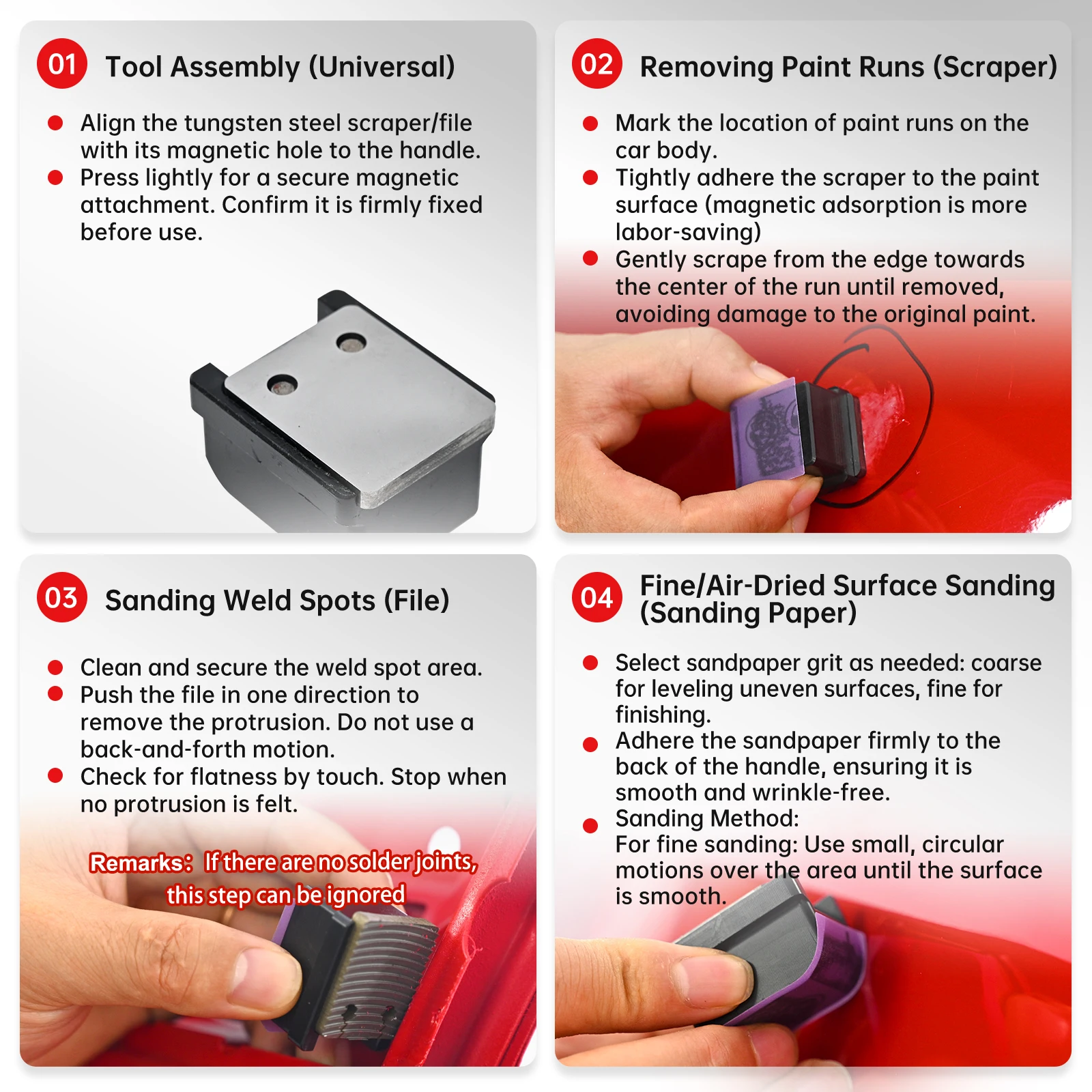 مجموعة شفرات نقطة تلميع السيارة من كربيد التنغستن لإزالة الترهل والمفاصل والبقع، صلبة للغاية لإصلاح البقع