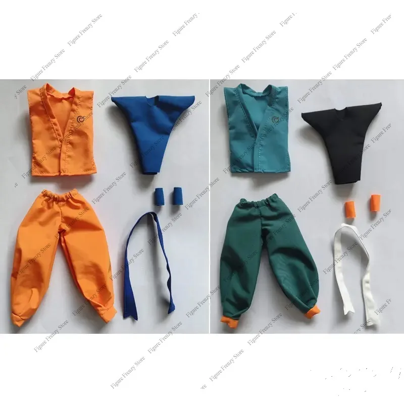 En stock: Figuras de la serie Dragon Ball, Traje de entrenamiento de Goku con uniforme naranja y azul, Accesorios de ropa de Goku, Talla S