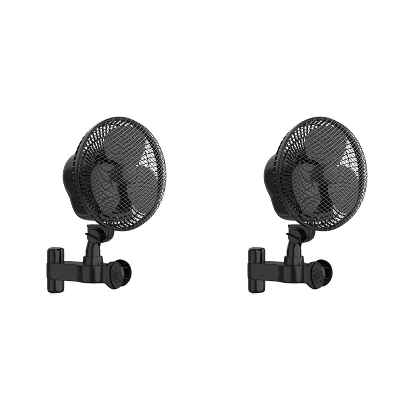 Y17A 2X Grow Tent Clip Fan 6In With Long-Life EC Motor 2 Dynamic Wind Speed For Hydroponics Circulation Cooling EU Plug