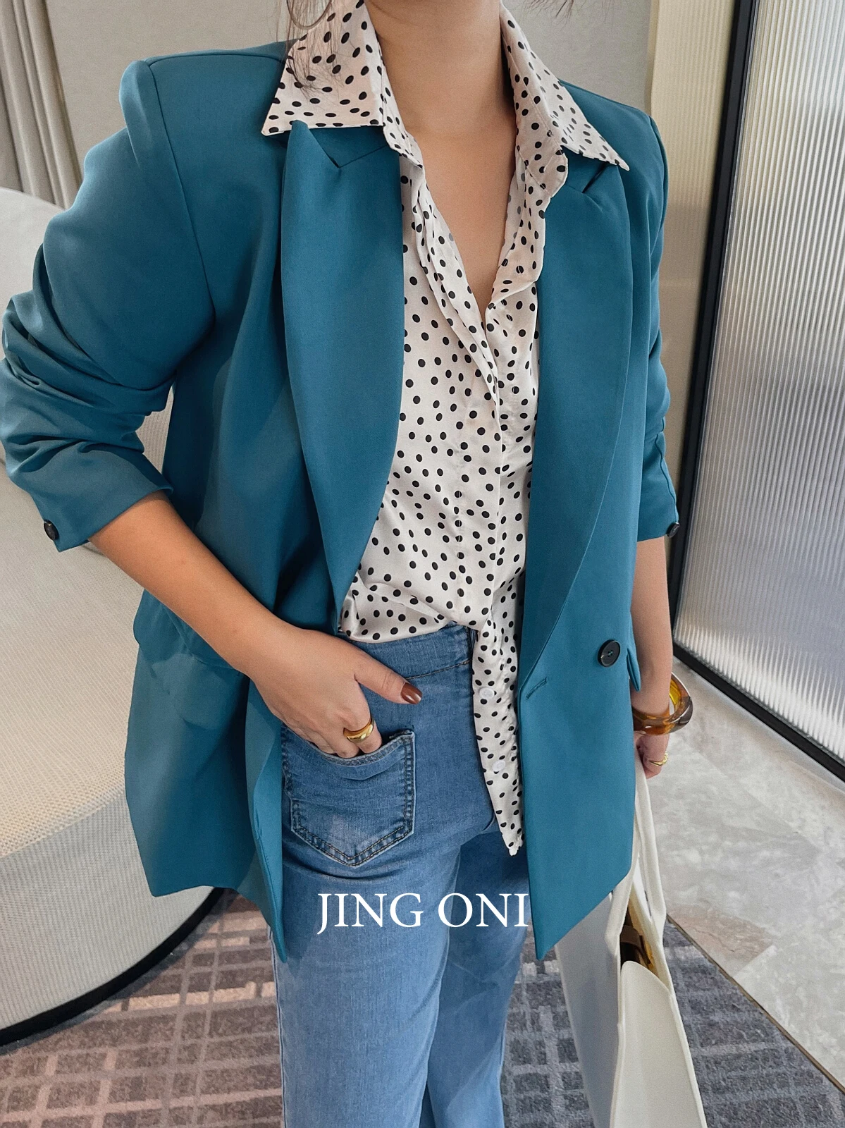 Blazers Jacket Women Clothing Coat 2023 Vintage Y2k Cropped Autumn Oversize Elegant Korean Fashion Simple High Quality Tailoring