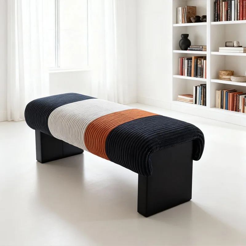 

Новая китайская современная креативная скамья из массива дерева для демонстрационных залов, офисных зон, зон отдыха, кафе и клубных домов