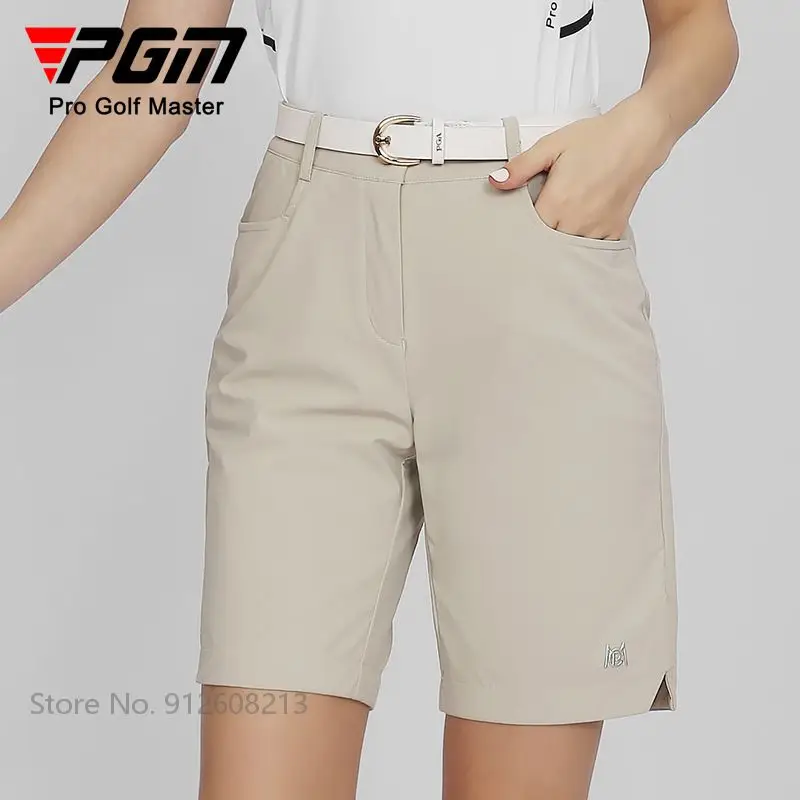 PGM Women Summer Sports Shorts High Waist Quick-Dry Golf Shorts Elastic Split Short Trousers Ladies Casual Golf Sweatpant XS-XL