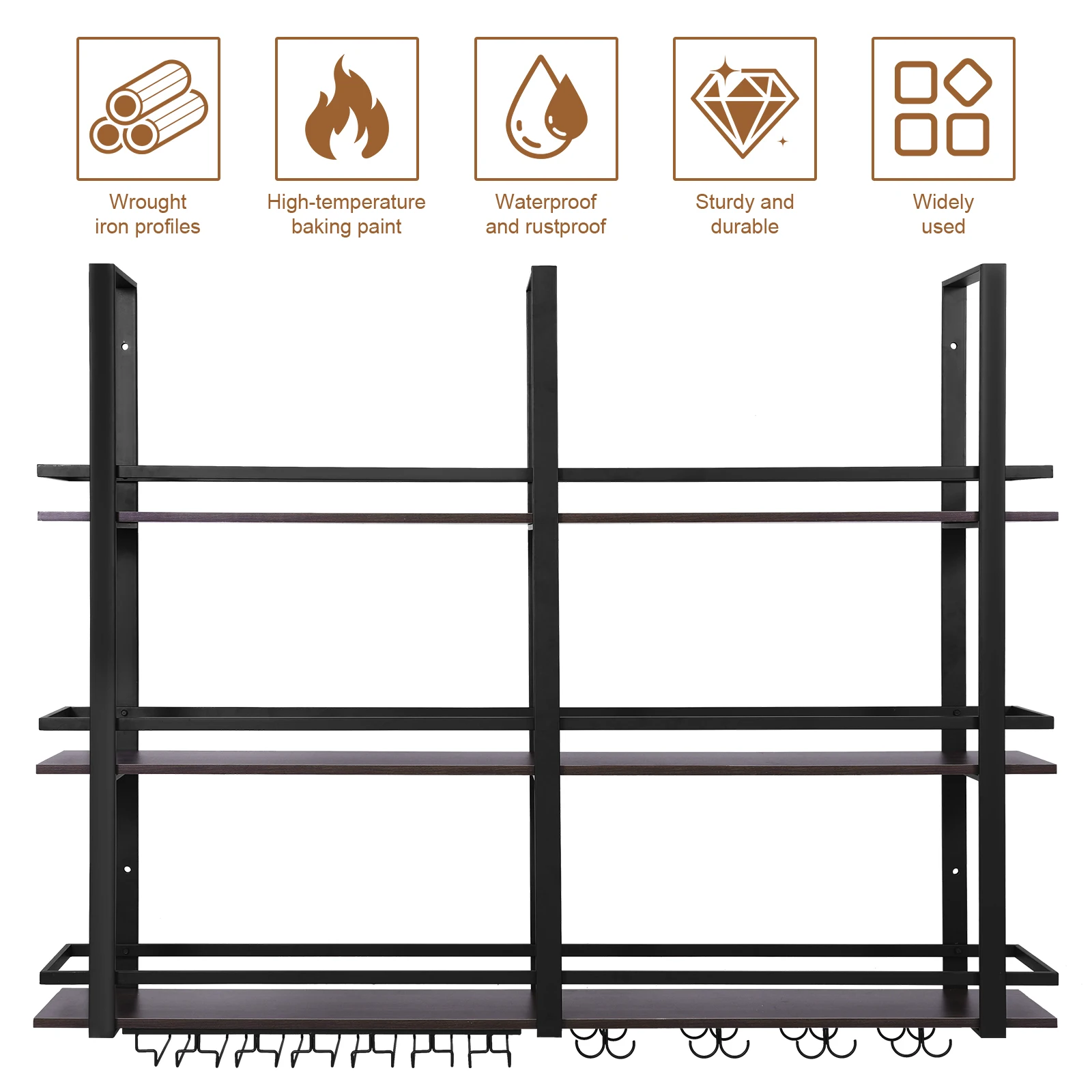 Wine Rack Wall Mount - Настенная винная полка на 3 уровня