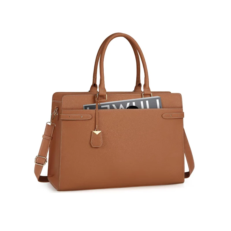 Laptop Large Capacity Bag for Women Laptop Tote Bag Leather Work Bag Waterproof Briefcase Business Office Computer Bag