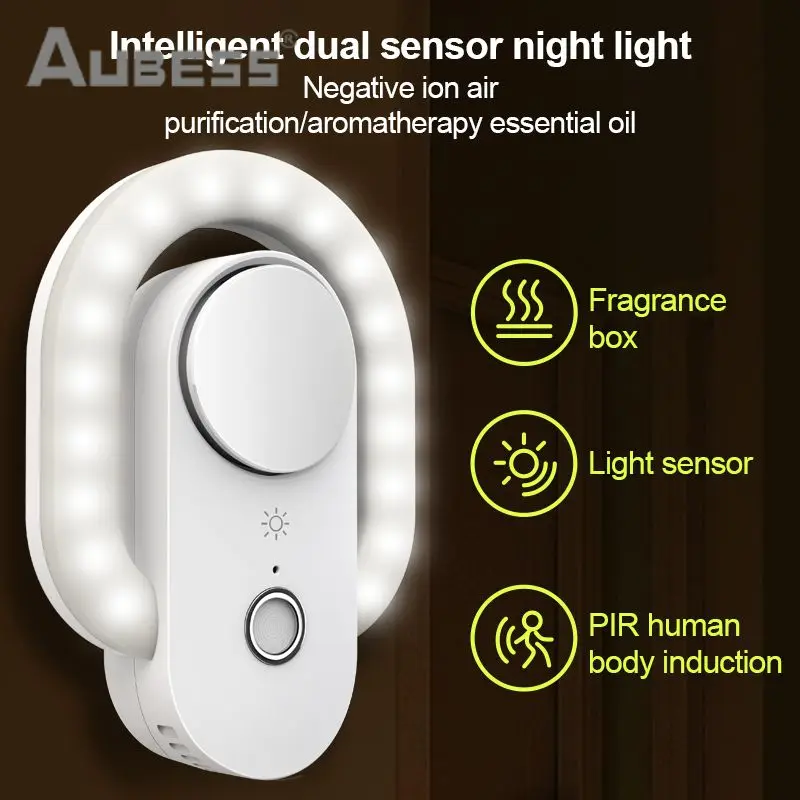 1 ~ 8 قطعة تنقية الهواء ضوء الليل الأيونات السالبة ضوء الليل في حالات الطوارئ الروائح ضوء الليل 120 °   زاوية الاستشعار الذكية