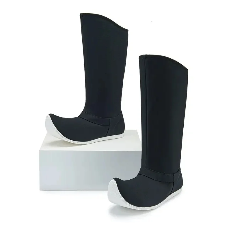 

FC6Chinese Song Dynasty Hanfu Boots Shoes Men&Women Hanfu Bow Boots Cloth Boots Black Hanfu Soap Boots For Men Women Plus S@FC8！