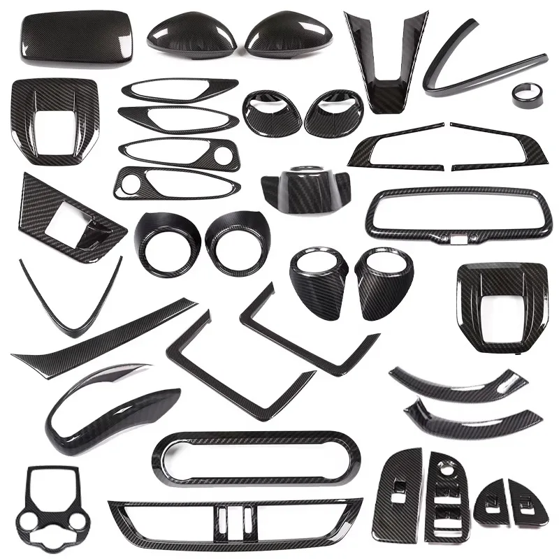 

For Alfa Romeo Giulia 2017-2020 ABS Carbon Fiber Car Dashboard Center Console Shift Panel Cover Sticker Car Decoration Kit