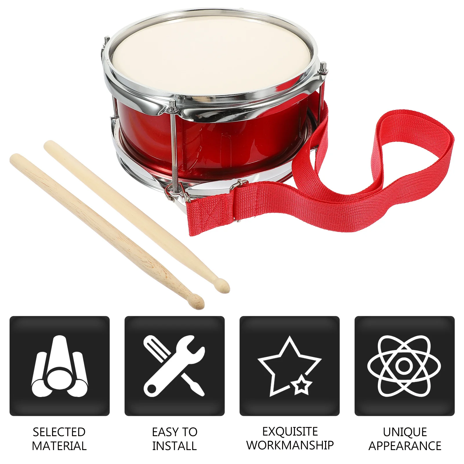

1 set 1 Set 11 Inch Metal Snare Drum For With Drumsticks Beginner Percussion Instrument Drum Set Musical Instruments