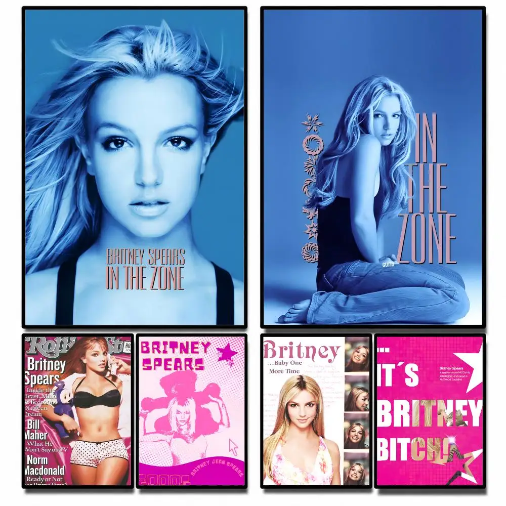 Singer Britney Spears Poster High-definition  stickers, suitable for bedroom, living room, home decoration