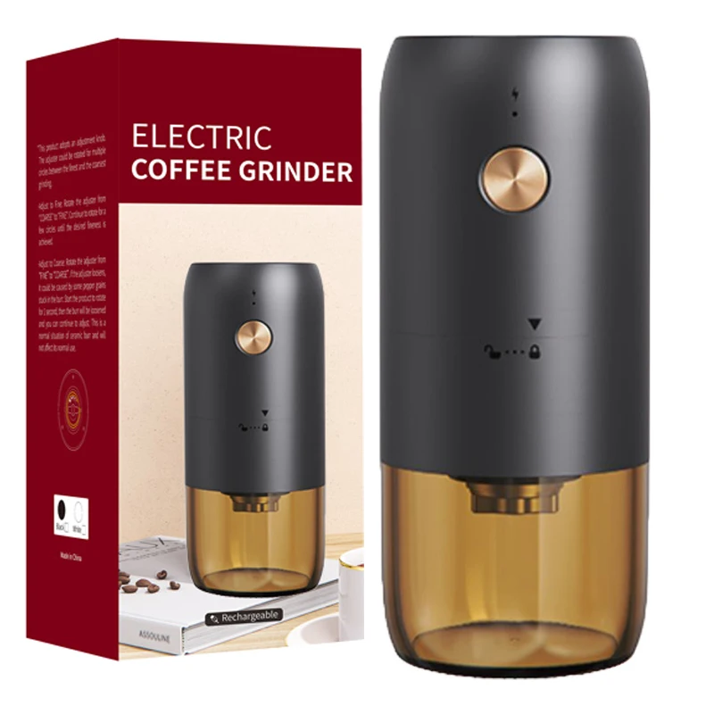 

Grind Electric Mini Portable Coffee Grinder for Beans Spices and More 430 Stainless Steel Blades Head Removable Chamber