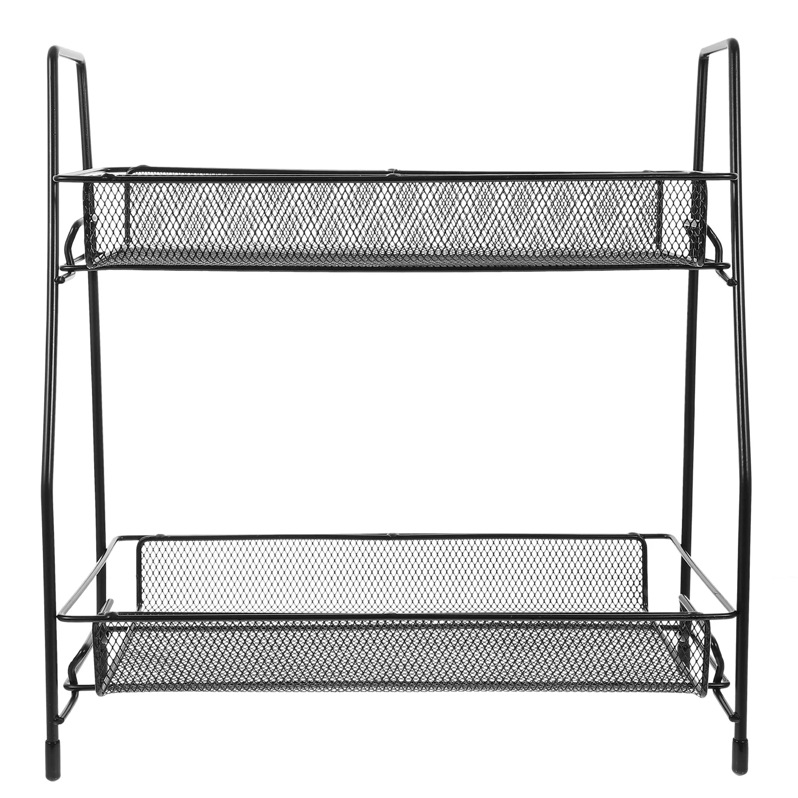 

1Set Kitchen Storage Rack Heavy Duty Double Tier Iron Spice Jar Holder for Pantry Cupboard Counter Top Organizer Multi Function