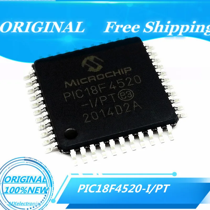 1-10PCS/LOT 100%NEW PIC18F4520-I/PT PIC18F4520 QFP44 8-bit Microcontrollers - MCU