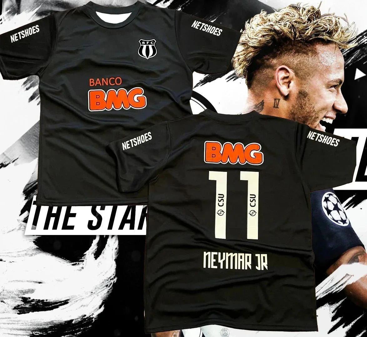 2012 Santos Vintage Family Football Jersey Classic Vintage 11-12 Santossi  Quick Dry Football Jersey Neymar Football Adult kid