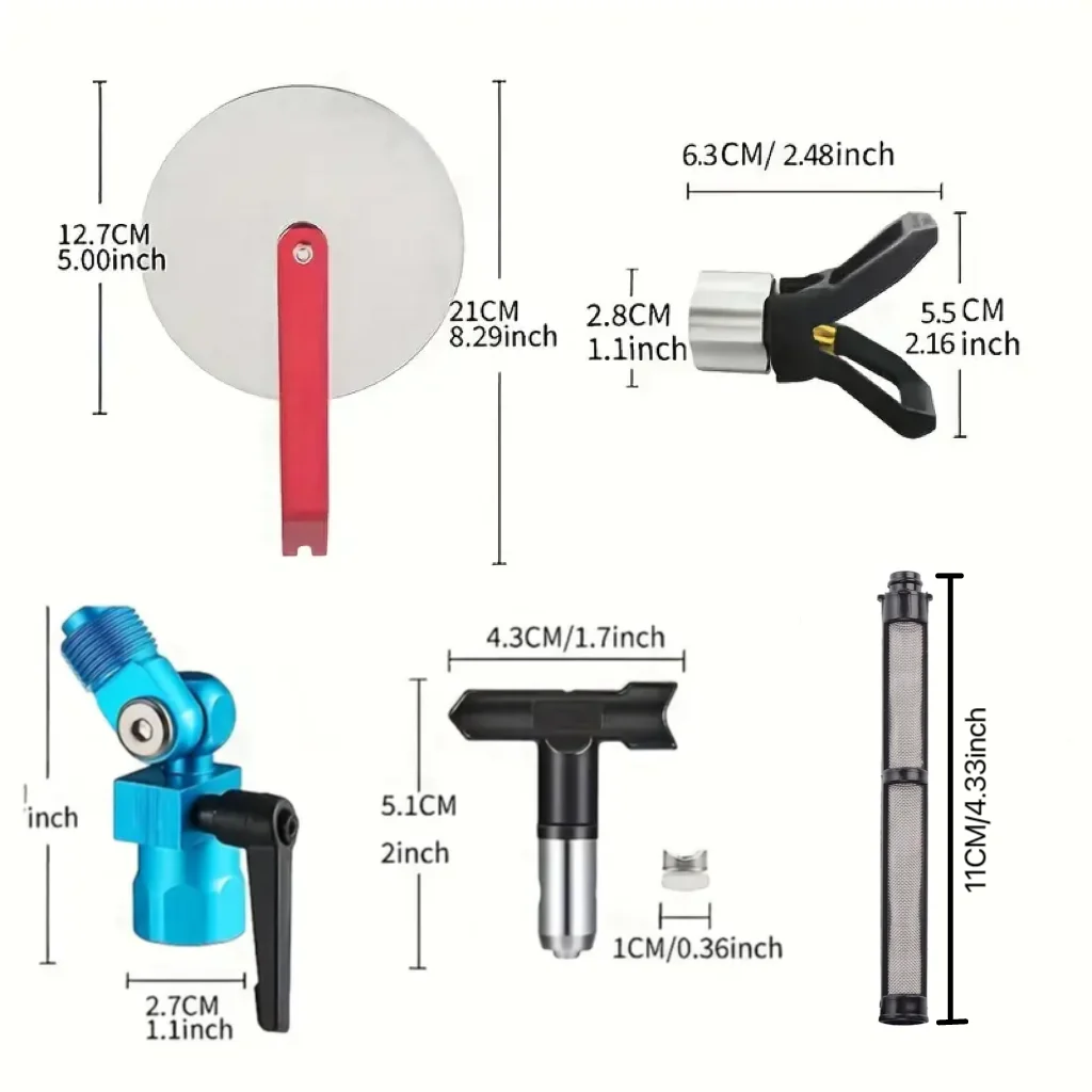 Imagem -03 - Spray Guia Acessório Ferramenta para Airless Pintura Pulverizador Baffle Látex Pintura Duckbill Seat Nozzle Todos os Acessórios do Pulverizador