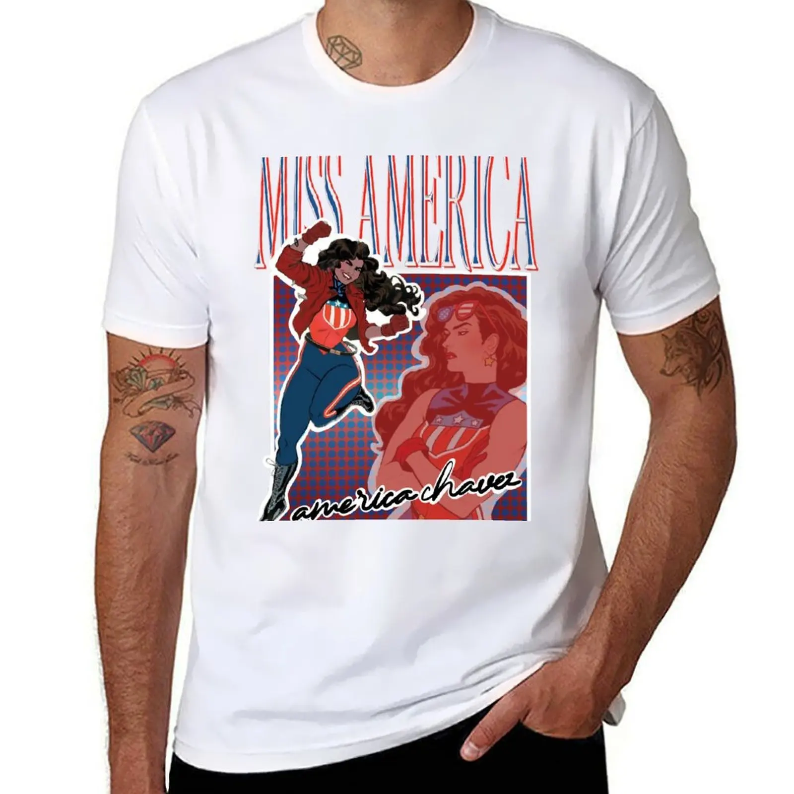 

miss america america chavez T-Shirt t shirt man cotton man tshirt T-Shirt