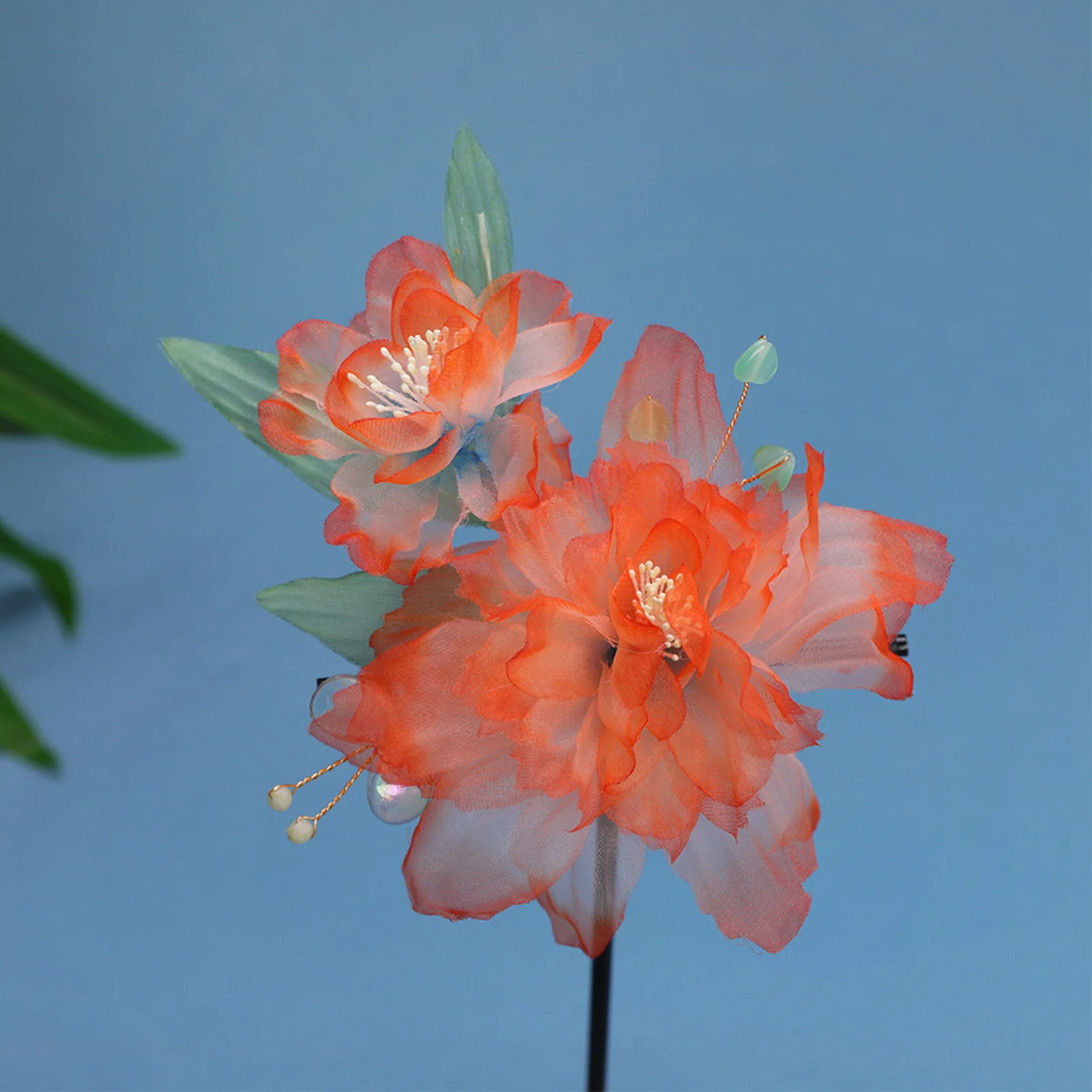 

2pcs Chinese Style Hair Clip Classical Elegant Silk Flower Hair Clip For Women Handmade Fairy Hanfu Hair Accessories Gifts