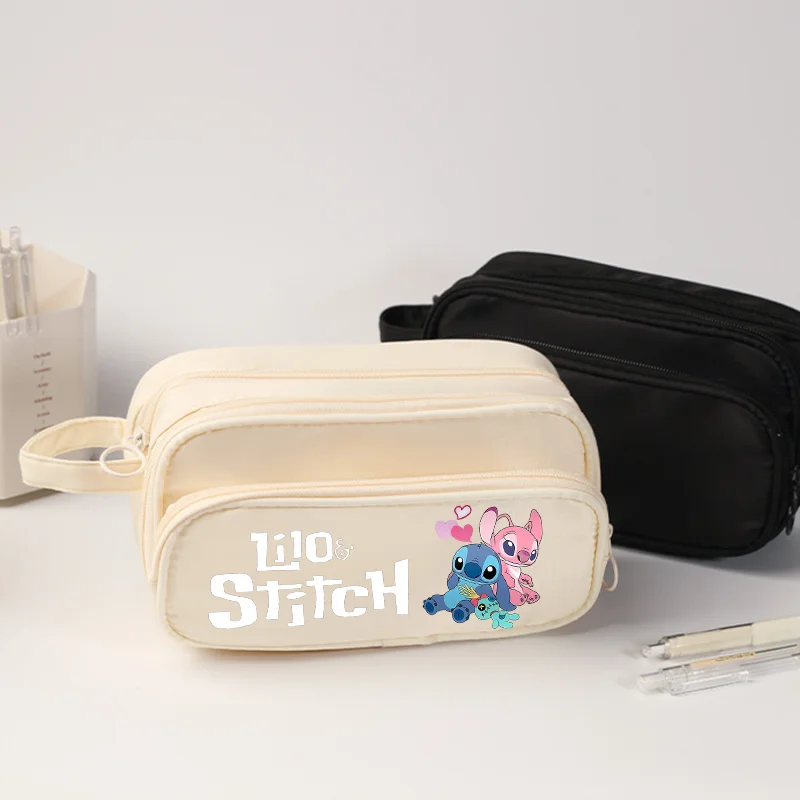 Estuche para lápices de punto, papelería, bolsa para bolígrafos de tela Oxford, caja de material escolar para estudiantes de Anime de Ángel, organizador portátil, regalo de dibujos animados para niños