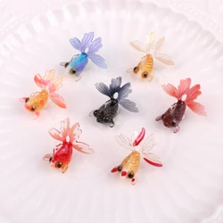 5pcs Luxury Resin Cute Goldfish Charms Pendant for Earring Necklace Keychain Colorful  Beauty Animal DIY Jewelry Making Supplies