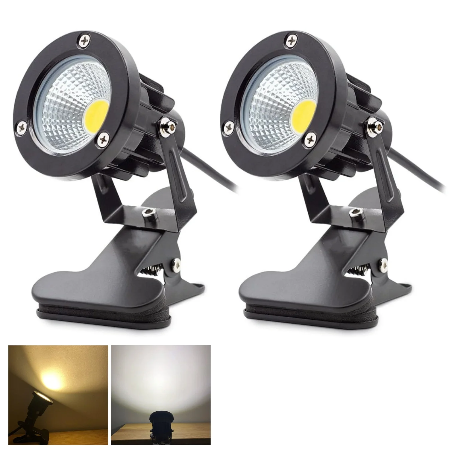 

Spot Light Clamp Indoor Spotlight 12W Clip on Light with EU/UK/US/JP Plug for Desk Lighting,Trade Show,Workshop,Billboard,Plant
