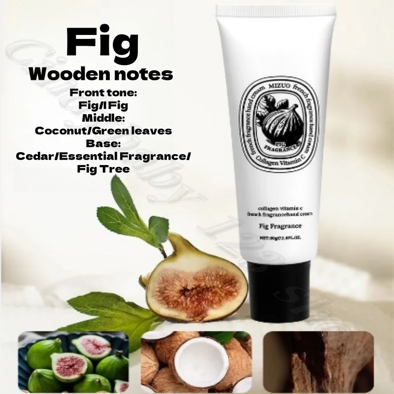 Krem do rąk z francuskim romantycznym zapachem Kolagen Witamina C Odżywczy ochraniacz na dłonie Trwały zapach róży/figi 80g